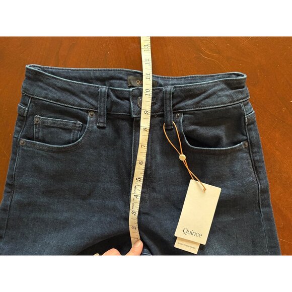 Quince NWT Bella Stretch Wide Leg Jeans in Deep Sea Blue Size 27 - Picture 7 of 12